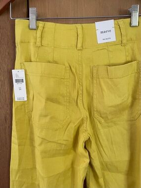 NWT - Maeve Yellow High-Waist Wide-Leg Trousers